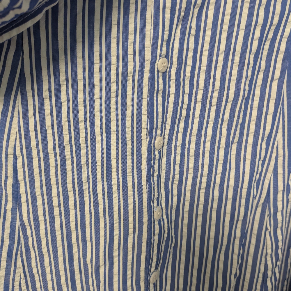 Anthropologie Blue and White Striped Maxi Dress - Picture 6 of 13